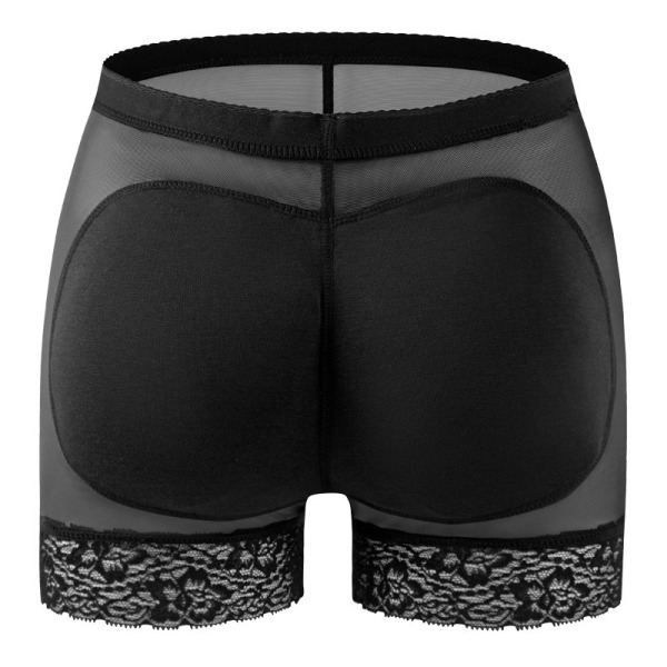 Kvinnor Body Shaper Vadderad Butt Lifter Trosa Butt Hip Enhancer Fake Bum / Black XL