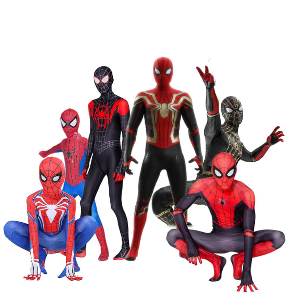 Børne/voksen Spider-man Cosplay Cosplay Jumpsuit 190 CM - 150 CM
