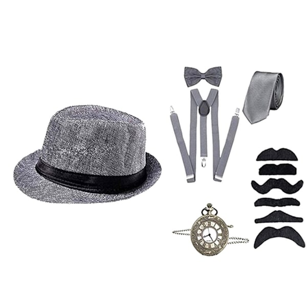 Cosplay kostymtillbehör Bra Gatsby GRÅ Grey