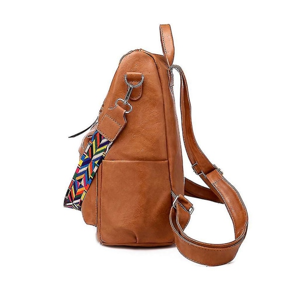 Ryggsekk Håndveske Vanntette Boksekk Dame Ryggsekk Crossbody Pu Lærveske Skuldertaske
