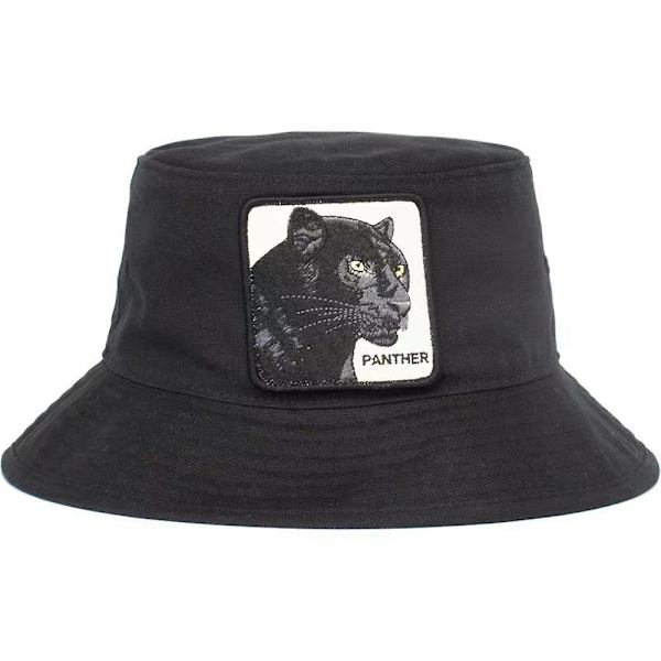 Kvinnor Män Bonddjuret Panther Bucket Hat Mode Hip Hop Sommar Hat Present W