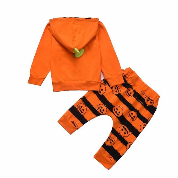 Barn Pojkar Halloween Kläder Set W orange XXL