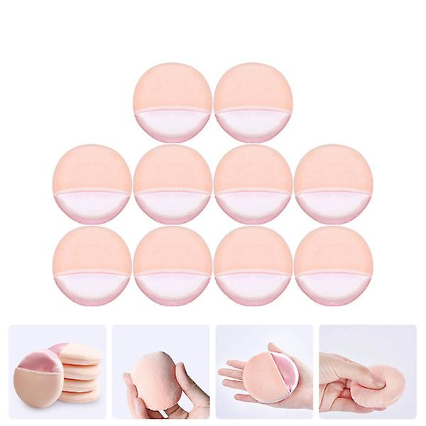 10 kpl Puuteri Foundation Puff Meikkipuuteri Pads Kuiva Puuteri Puff W Pink 8.5X1.5cm