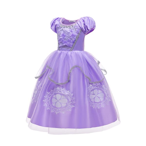 Lila Princess Sofia Kjole Til Pige Barn Cosplay 140CM