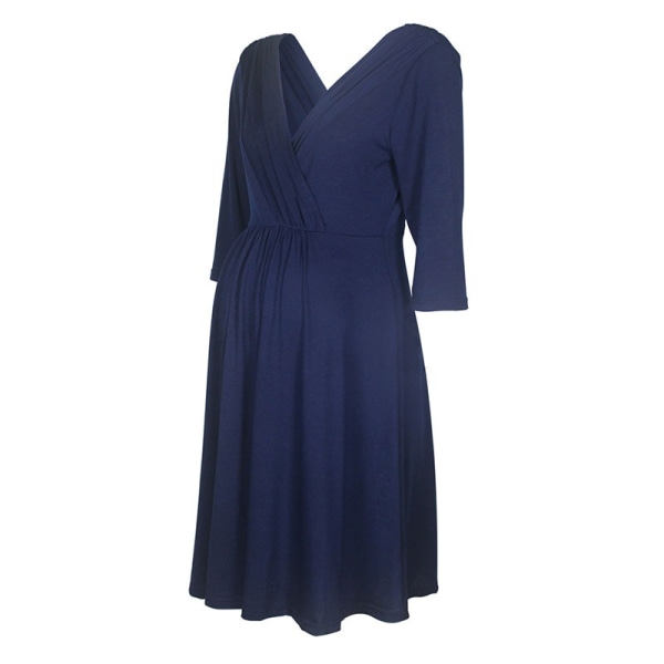 Mamma Amning Klänningar Gravide Kvinner s / navyblue XL