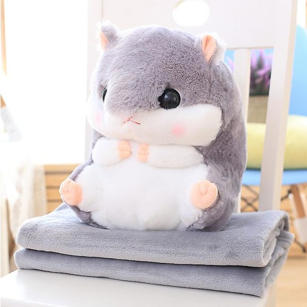Söpö pehmo hamsteri täytetty eläin lelut xZ gray