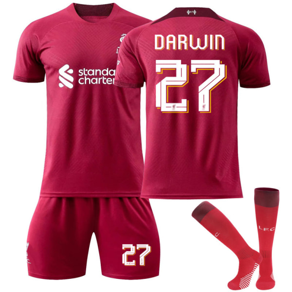 22 Liverpool Fodboldtrøje NO. 27 Darwin trøje sæt W #24