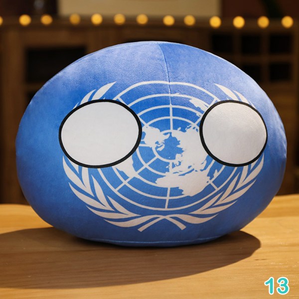 10 cm Country Ball Plyschleksak Polandball hänge Countryball xZ 13(United Nations)