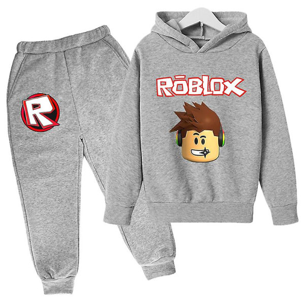 Nya casual Robloxing Pojkar Kläder Luvtröja Pojkar Tröja + Byxor Kostymer Tonåringar Barn Vårkläder Barnkläder Set K Style 4T