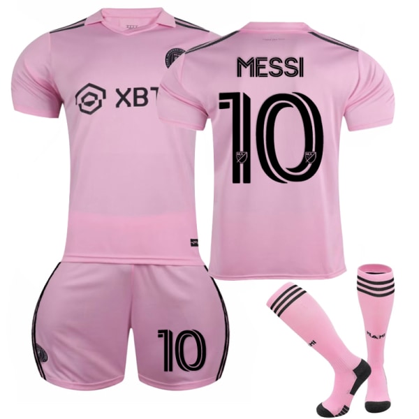 Inter Miami CF Away Fodboldtrøje med Strømper til Børn No. 10 Messi T 16