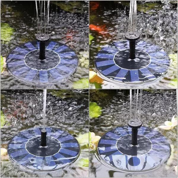 Solar fontæne Solar powered fontæne vand springvand / Vandpumpe / Pumpe xZ black