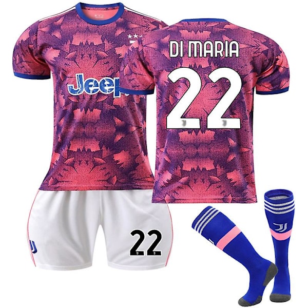 Juventus bortedrakt sesongen 22/23 fotballdrakt T-skjorter C DI MARIA 22 XS