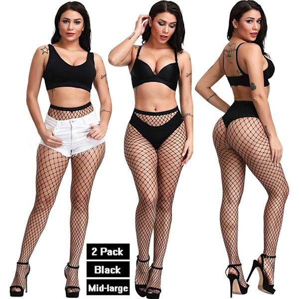 6-pack Strumpbyxor med hög midja Nätstrumpor Lårhöga strumpor / STYLE3