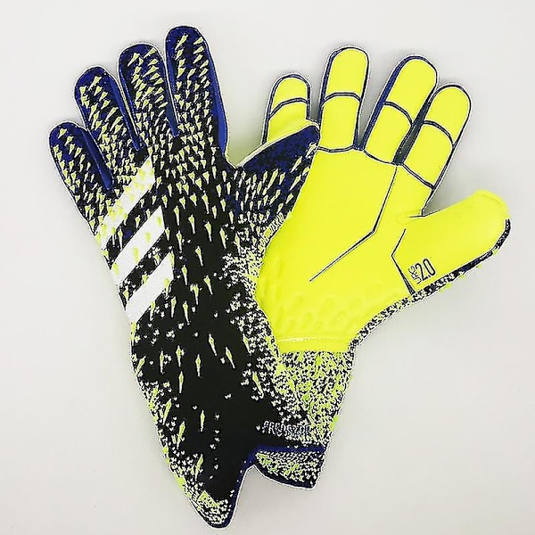 Målvaktshandskar Premium Quality Fotboll Målvaktshandskar Fingerskydd W Black Yellow 10