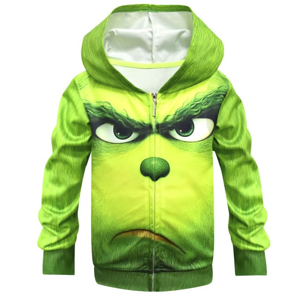 Grinch Print Sweatshirts Barnjultröjor för barn H 150cm