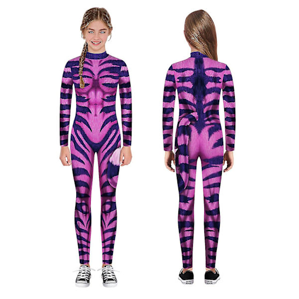 Halloween-skeletdragt til børn og voksne, behagelig Onesie Jumpsuit Tak!！ Pink S