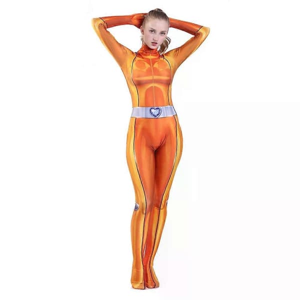 Totally Spies Cosplay Bodysuit til voksne og børn Orange Orange 2XL