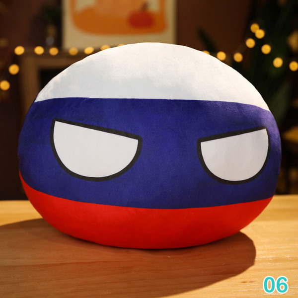10 cm Country Ball Plyslegetøj Polandball hænge Countryball xZ 6(Russia)