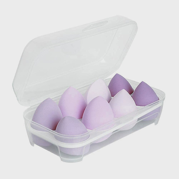 Meikkisieni, märkä ja kuiva setti, nestemäinen sekoitin, puuteri, voide, monimuotoinen meikkivoidetyökalu Lahjapakkaussetti Purple