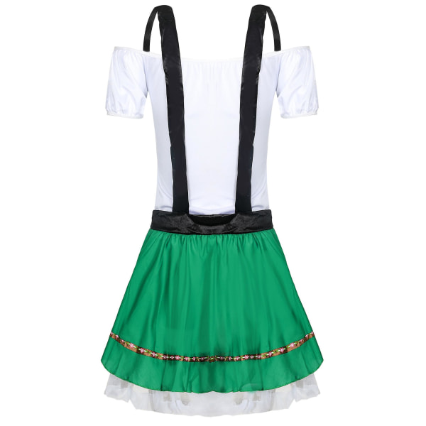 Tysk kvinde Oktoberfest stropløs kjole kostume Cosplay uniformer sceneoptræden kostume ølkostume kostume