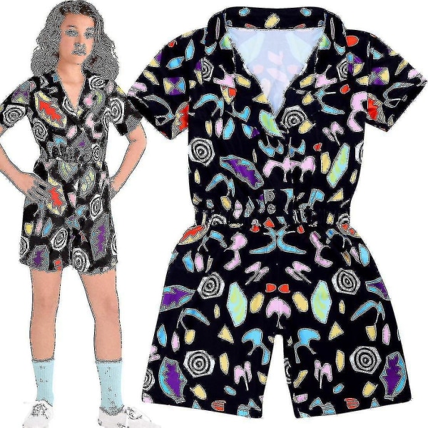 Stranger Things Sæson 3 Eleven Costume Playsuit Shirt Outfit - 160cm