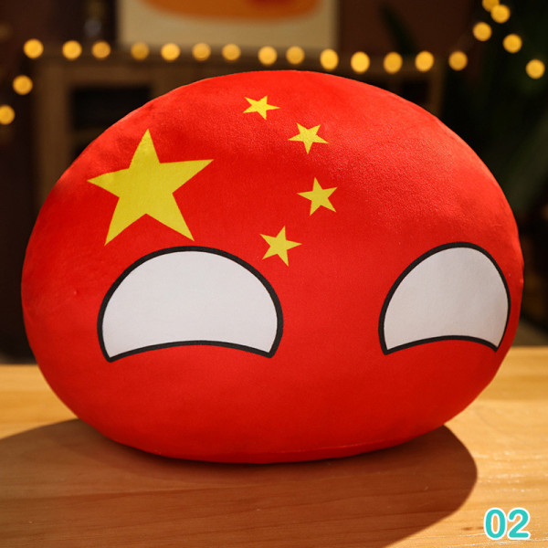 10 cm Country Ball Plyschleksak Polandball hänge Countryball xZ 2(China)