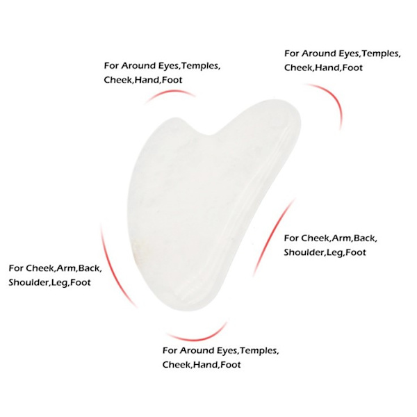 Gua Sha massasjestein Jade Vit