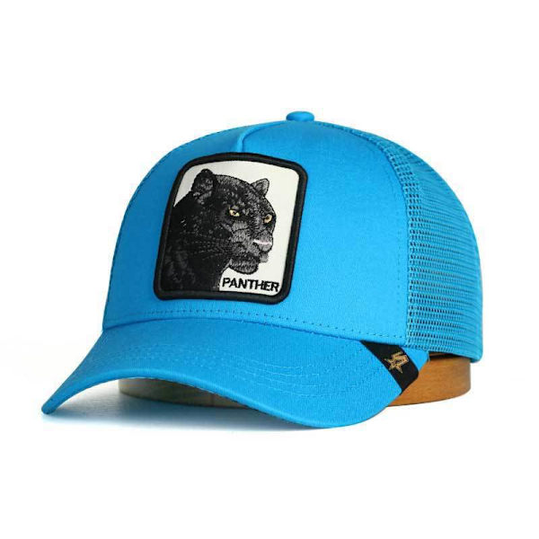 Musta Panther Mesh Keps Baseball Keps Trucker Keps- Lake Blue W