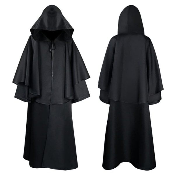 Edeltida huvtunika for menn for Halloween Cosplay-kostyme zy W black M