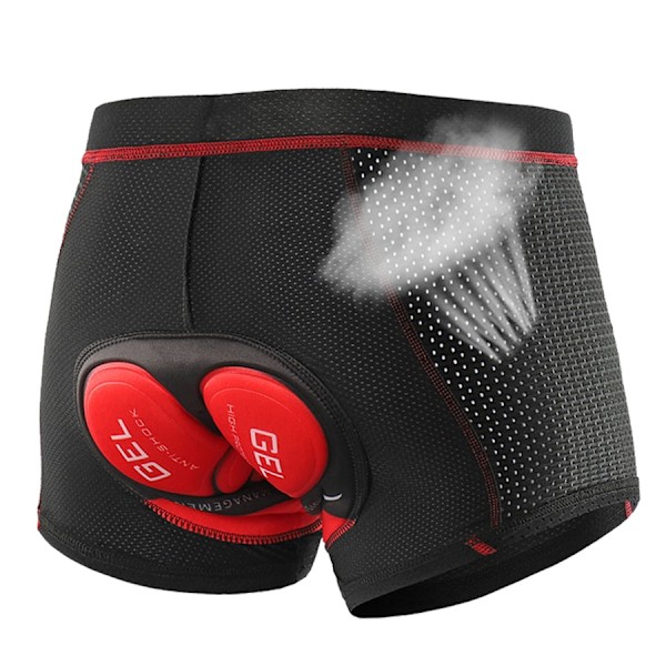 Andningsbara cykelshorts Cykelunderkläder Gel Pad - Red M