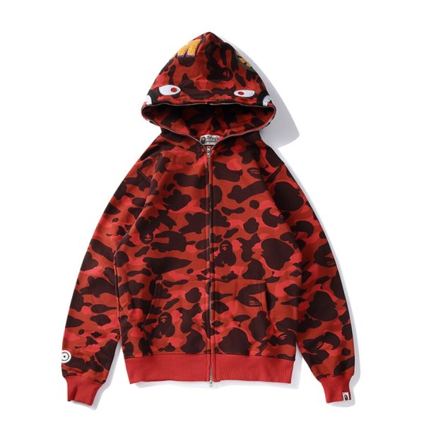 Print med camouflage-tryk til mænd og kvinder, jakke Red XL
