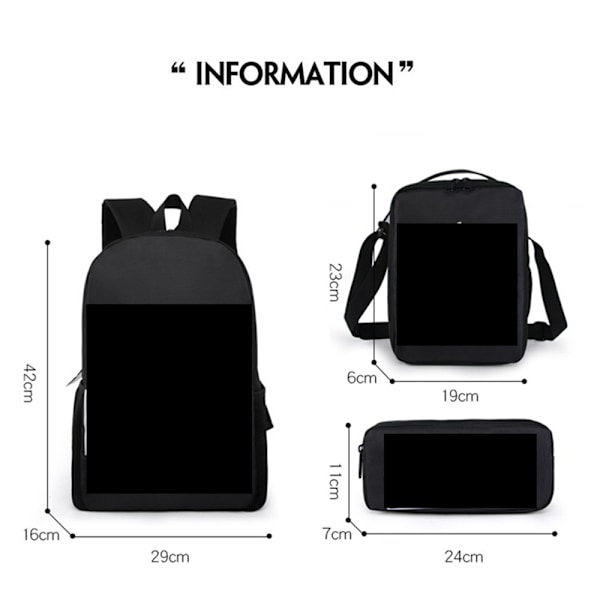 Pienet lapset Lohikäärme kaikki Ryggsäck Set kotelo Crossbody ags Koululaukku yz B