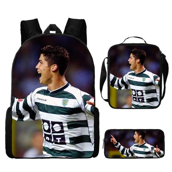 Fodboldstjernen Ronaldo print i tre sæt Y