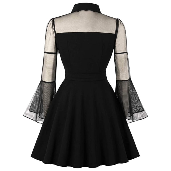 Kvinders nøglehuls mesh-klokke Undone Gothic Cocktail Vintage - L