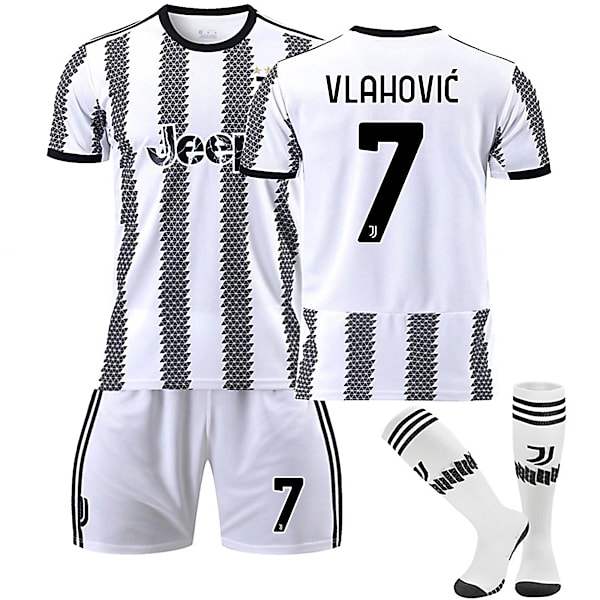 Juventus F.C. 22-23 Hjemme Jersey VLAHOVIC Nr 7 Fotballtrøye kit W XL