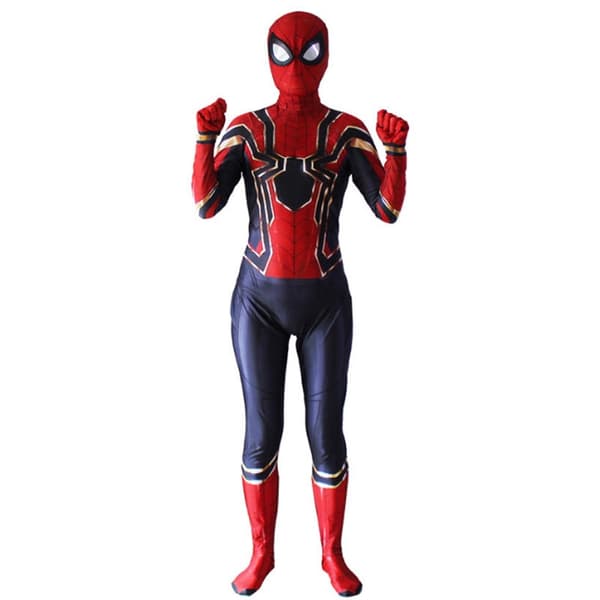 Barn Drenge SpiderMan Iron Spider Superhelt Cosplay Kostume 110 H 150