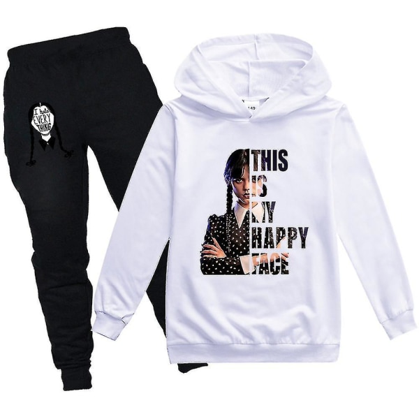 Wednesday Family Hoodie Barn Unisex Pack Addams Sweatshirt Clothing V1 - White 110cm