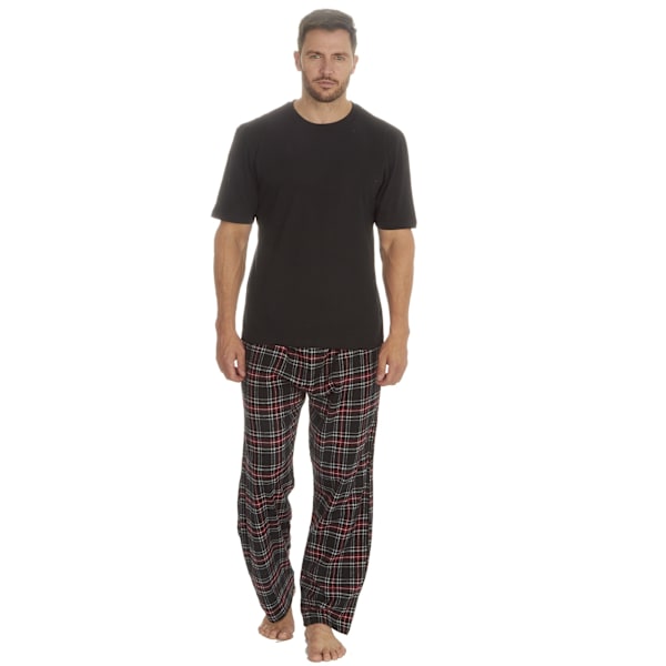 Embargo miesten t-paita lyhythihainen pyjamasetti  Musta/Punainen Black/Red M