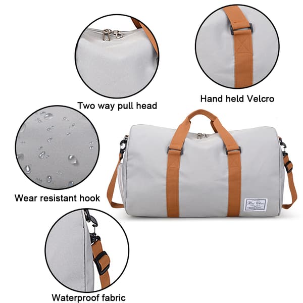 Urheilukassi kengille ja märälle osastolla, Travel Duffel H light grey