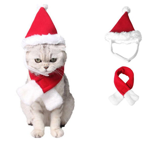 Hund og katt nissehue + skjerf W M
