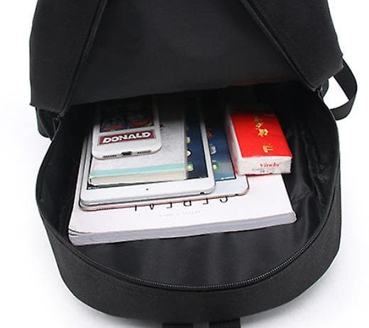 Marshmallow Backpack High School Student Schoolbag Travel Bag 3 Set Y
