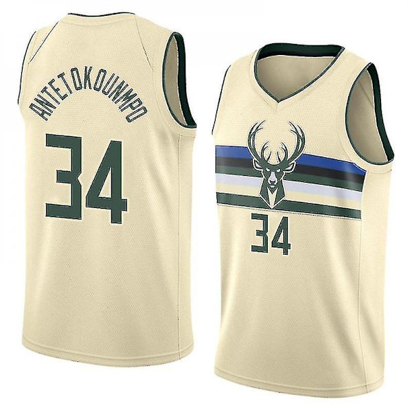 Milwaukee Bucks #34 Giannis Antetokounmpo baskettröja W L