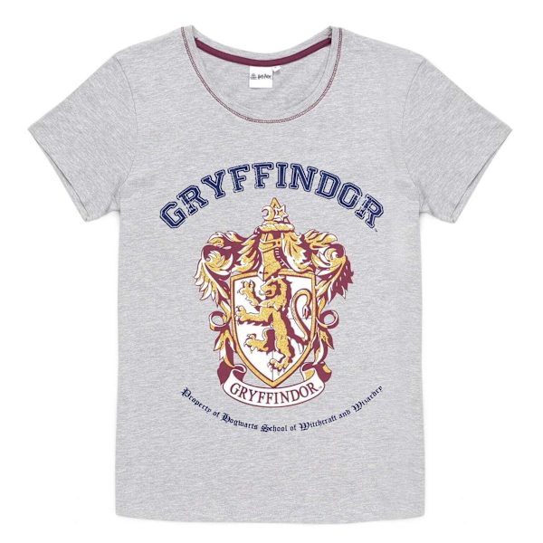 Harry Potter Dame/Dame Gryffindor Langt Sett Grå/Hvit Grey/White/Maroon M
