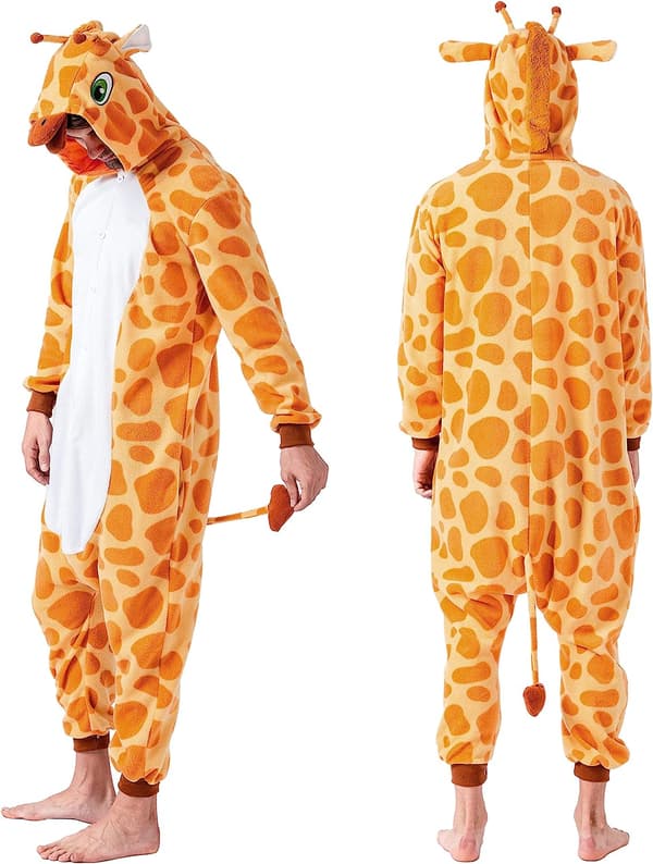 Pyjaas i ett stycke, djurdräkt för giraff i ett stycke M m