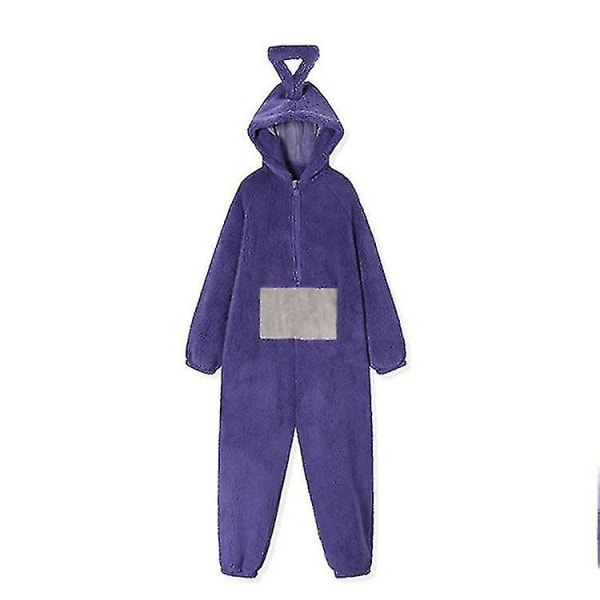 Teletapit paksuuntunut korallifleece-pyjamat uros/naaras yksiosainen purple XL