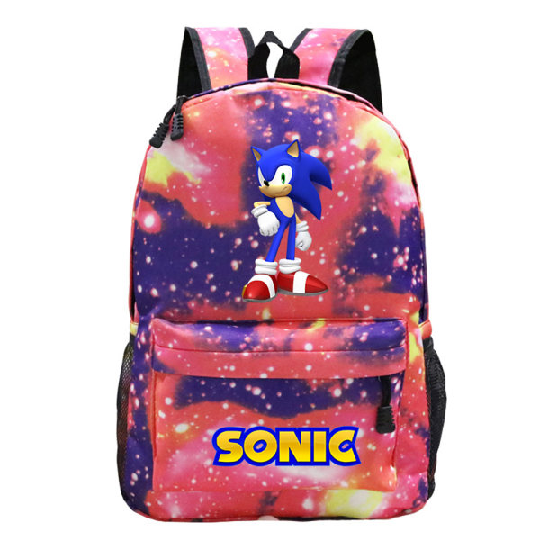 Sonic the Hedgehog boys Ryggsekk Skolesekk med stor kapasitet H pink