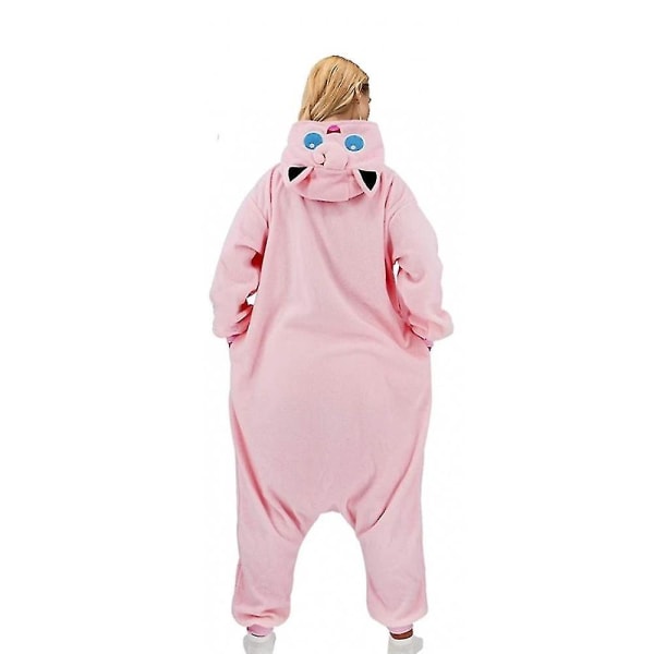 Jigglypuff-asu kokovartalo-pyjamat Halloween joulu yksiosainen kigurumi miehille, naisille M