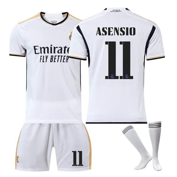 23 Real Madrid hemmafotbollströja NR 11 Asensio-tröjaset - #2XL