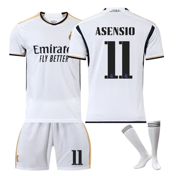 23 Real Madrid Home Football Shirt NO 11 Asensio paitasetti - #L