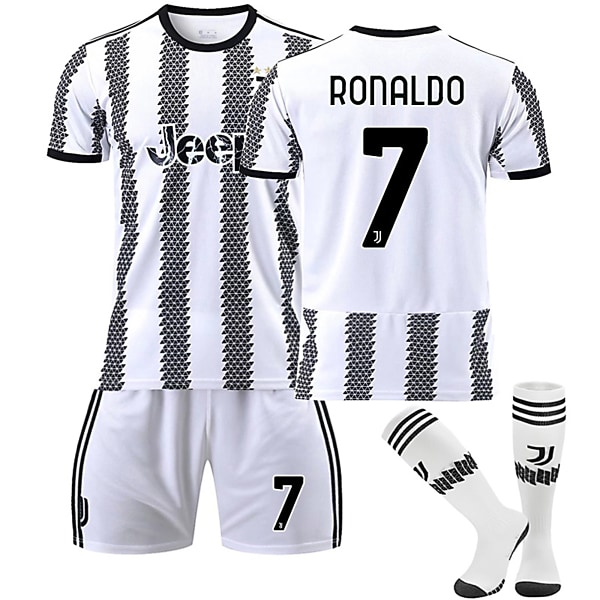 Juventus F.C. 22-23 Hjemmebanetrøje Cristiano Ronaldo Nr 7 Fodboldtrøje kit W 26